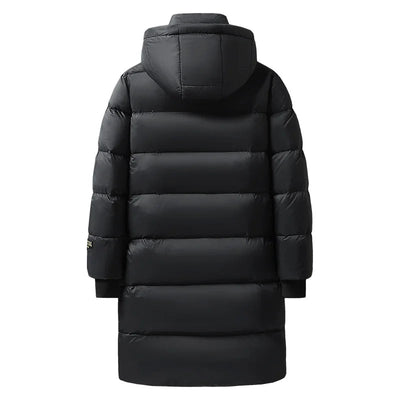 Ciaran - Insulated Long Down Winter Coat Black