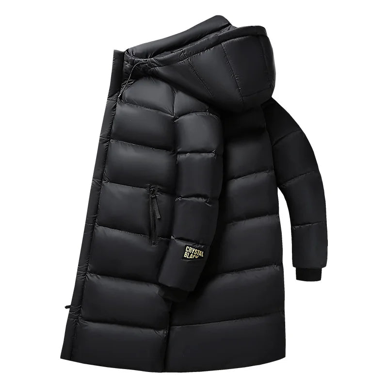 Ciaran - Insulated Long Down Winter Coat Black