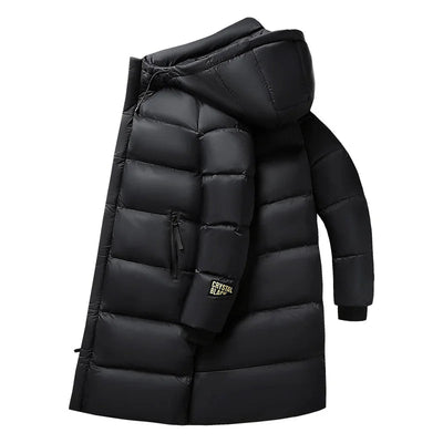 Ciaran - Insulated Long Down Winter Coat Black