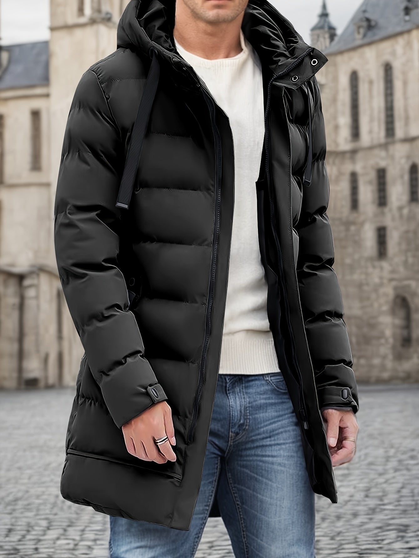 Malvern - Warm Long Hooded  Puffer Jacket Men