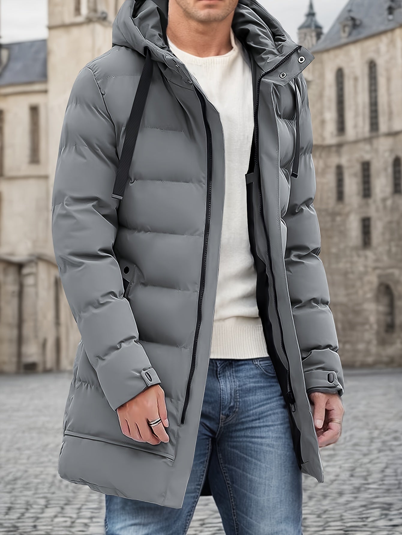 Malvern - Warm Long Hooded  Puffer Jacket Men