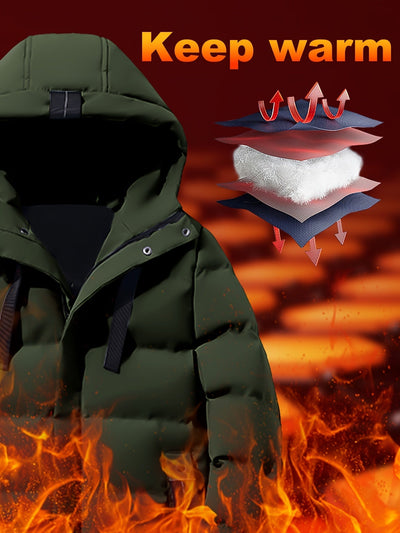 Malvern - Warm Long Hooded  Puffer Jacket Men