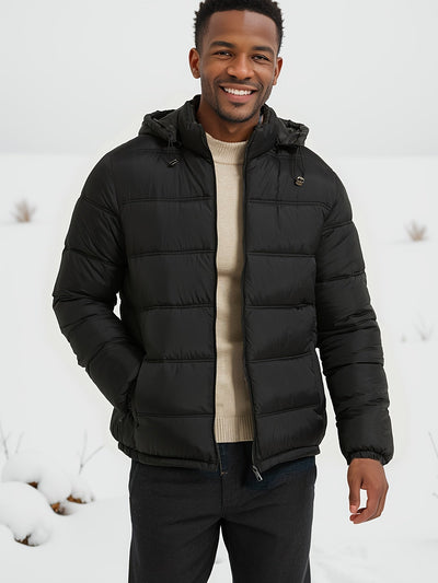 Ethan - Quilted Men's Winter Jacket with Hood