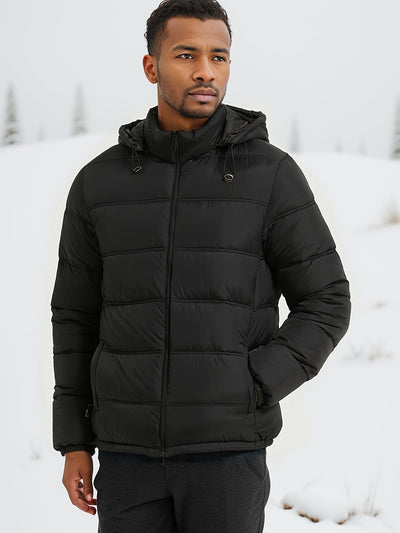 Ethan - Quilted Men's Winter Jacket with Hood