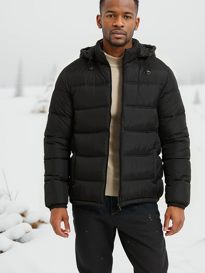 Ethan - Quilted Men's Winter Jacket with Hood
