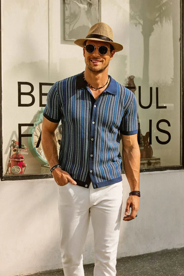 Retro Herren Poloshirt-4