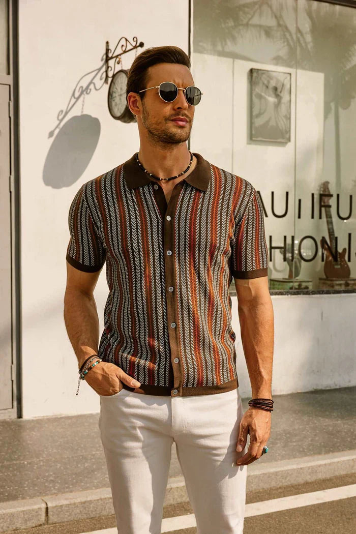 Retro Herren Poloshirt-6