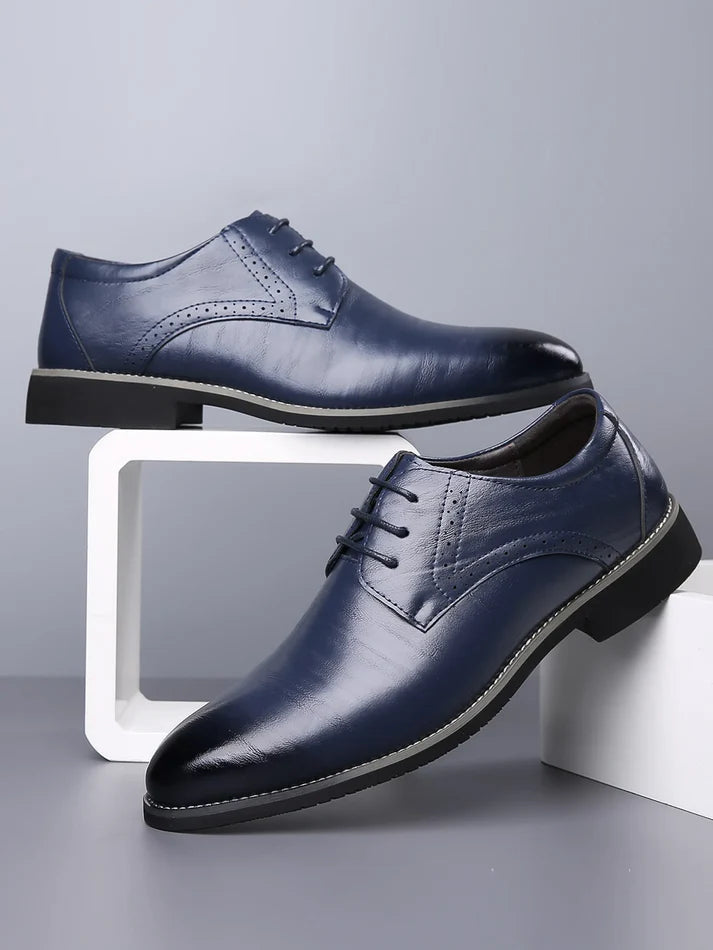Polished Classic Lace-Up Oxford Office Shoes