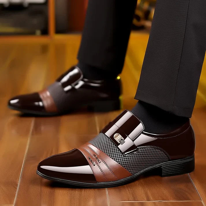 Slip-On Patent Oxford Office Shoes Men