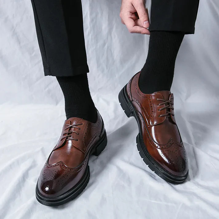 Formal Oxford Lace-Up Office Shoes Men - Chunky Soles