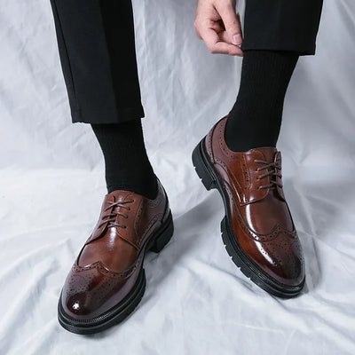 Formal Oxford Lace-Up Office Shoes Men - Chunky Soles