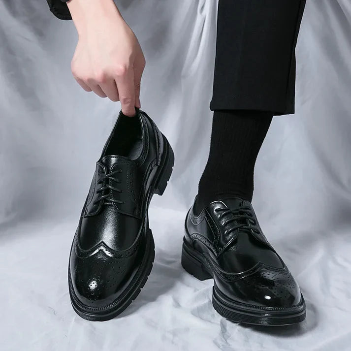 Formal Oxford Lace-Up Office Shoes Men - Chunky Soles