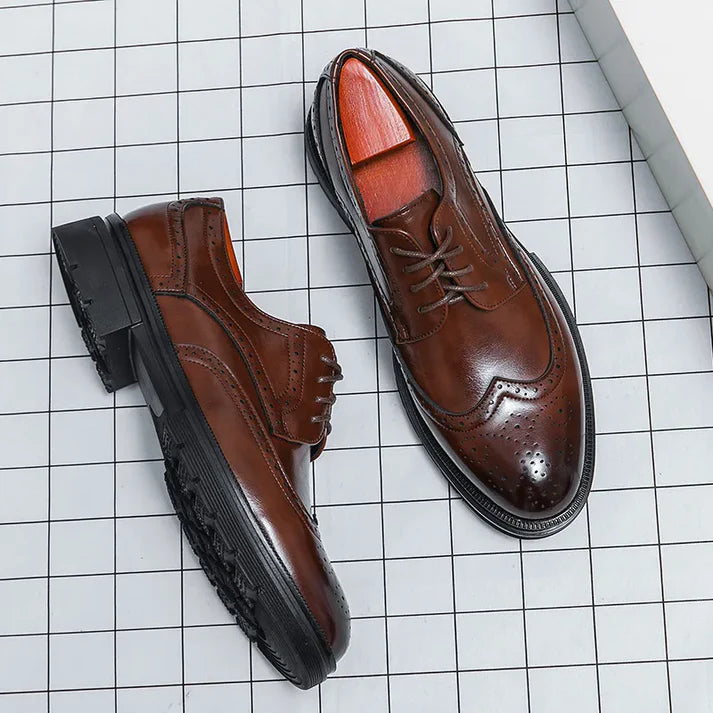 Formal Oxford Lace-Up Office Shoes Men - Chunky Soles
