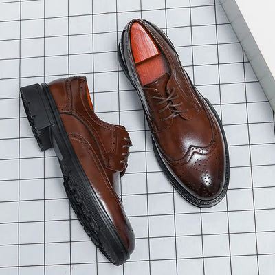Formal Oxford Lace-Up Office Shoes Men - Chunky Soles