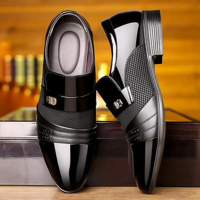 Slip-On Patent Oxford Office Shoes Men