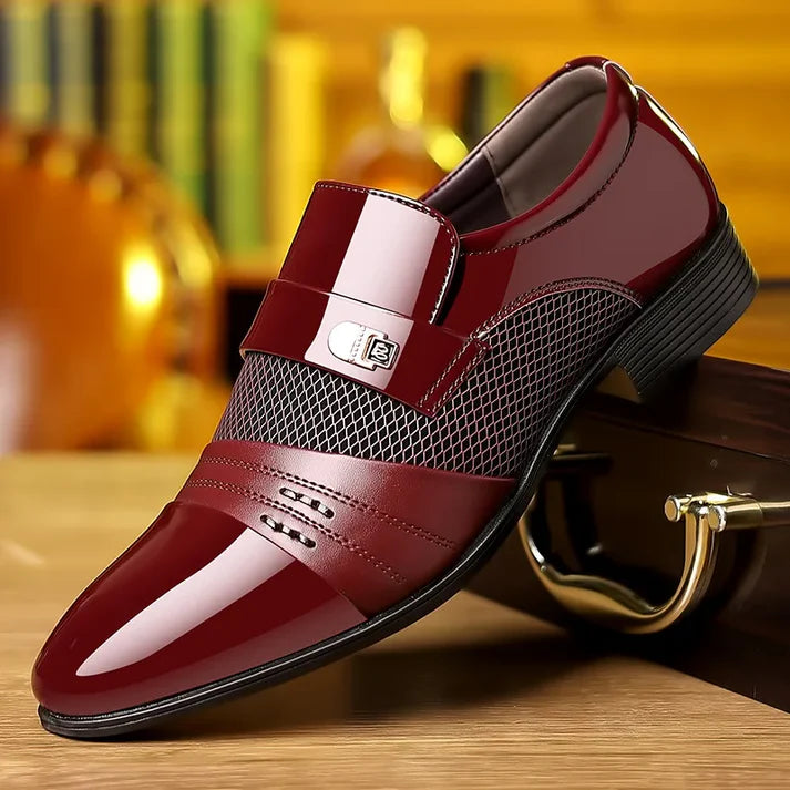 Slip-On Patent Oxford Office Shoes Men