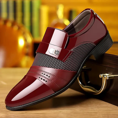 Slip-On Patent Oxford Office Shoes Men
