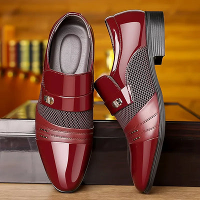 Slip-On Patent Oxford Office Shoes Men