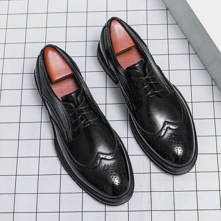 Formal Oxford Lace-Up Office Shoes Men - Chunky Soles