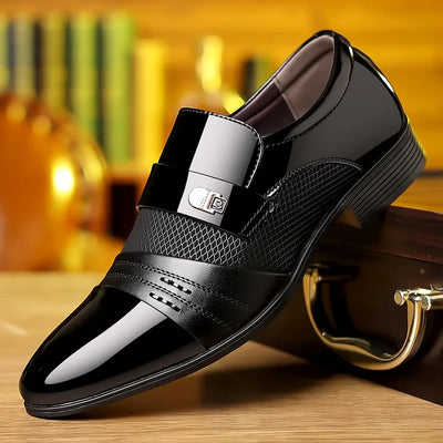 Slip-On Patent Oxford Office Shoes Men