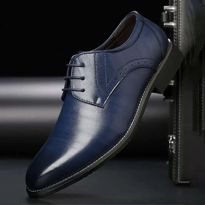 Polished Classic Lace-Up Oxford Office Shoes