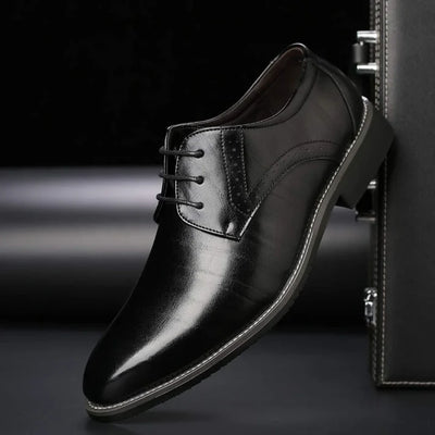 Polished Classic Lace-Up Oxford Office Shoes
