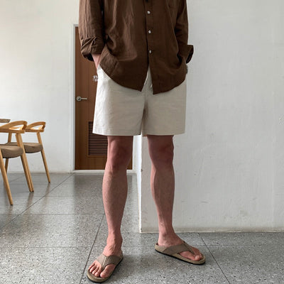 Old Money Leinen Shorts-1