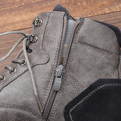 Lace-Up Ankle Boots with Grip Sole Men