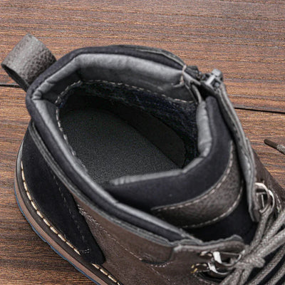 Lace-Up Ankle Boots with Grip Sole Men