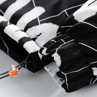 David - Hooded Puffer Jacket with Graphical Print
