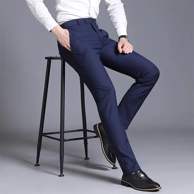 Slim Fit Office Trousers Men
