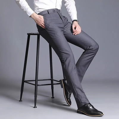 Slim Fit Office Trousers Men