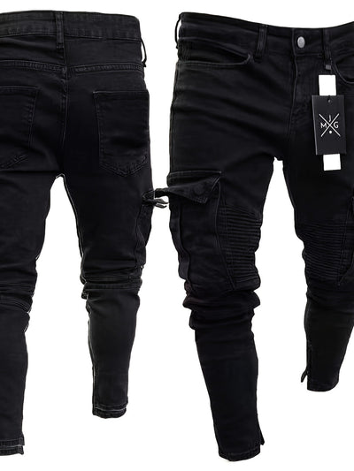 Slim Fit Stretch Cargo Jeans