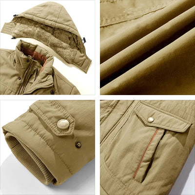 Tactical Waterproof Winter Jacket for Men with Hood