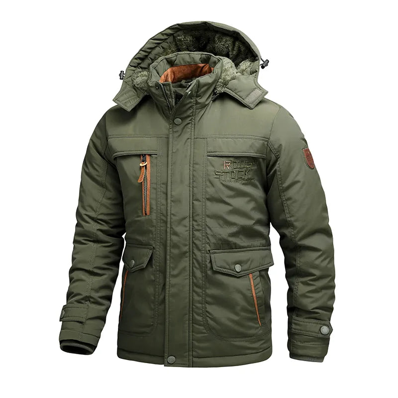 Tactical Waterproof Winter Jacket for Men with Hood