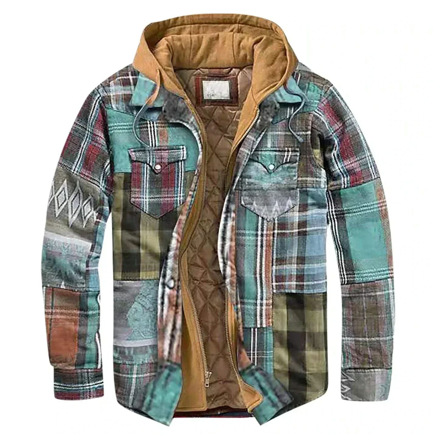 Flanel Jacket with Hood Men - Warm & Insulated
