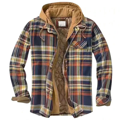 Flanel Jacket with Hood Men - Warm & Insulated