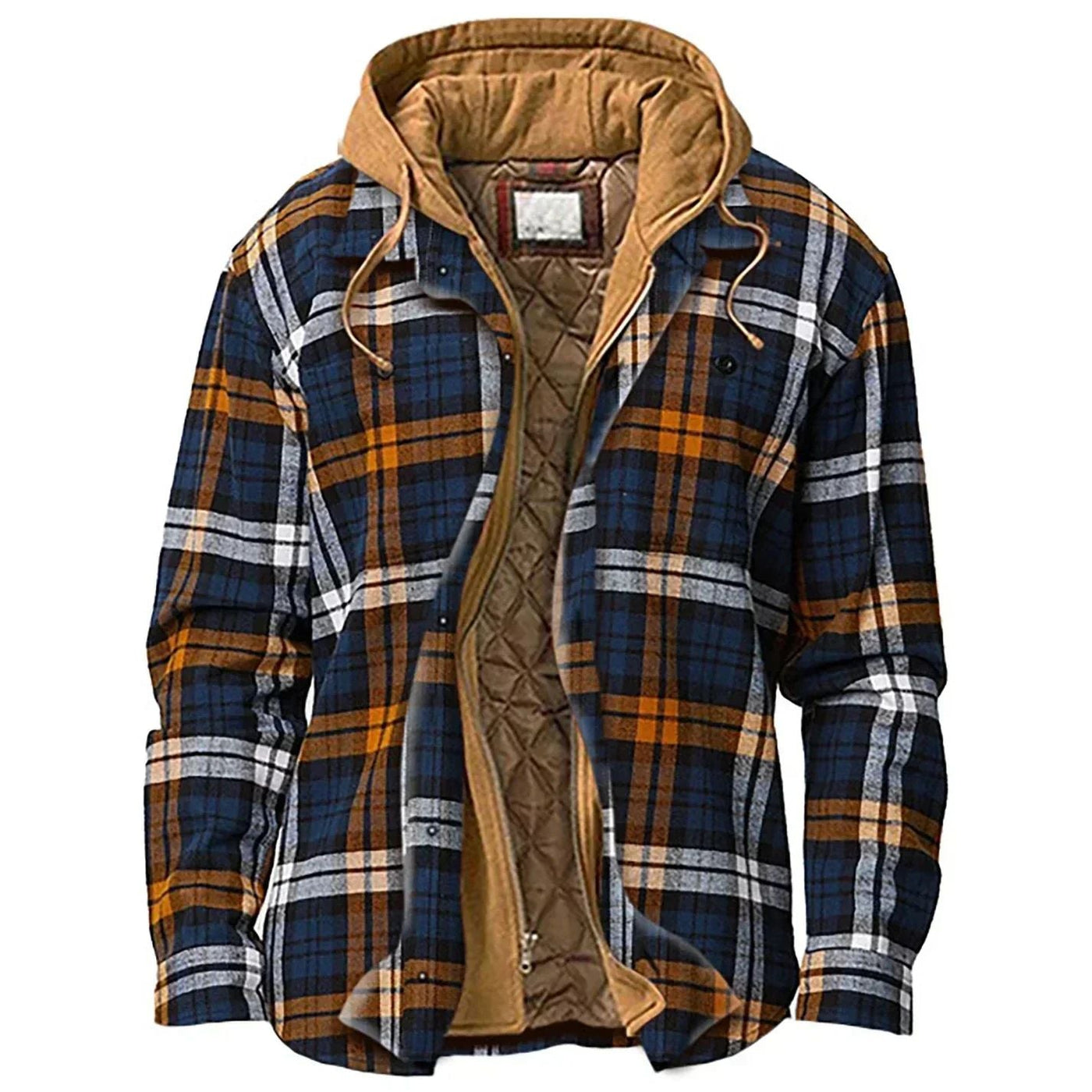 Flanel Jacket with Hood Men - Warm & Insulated