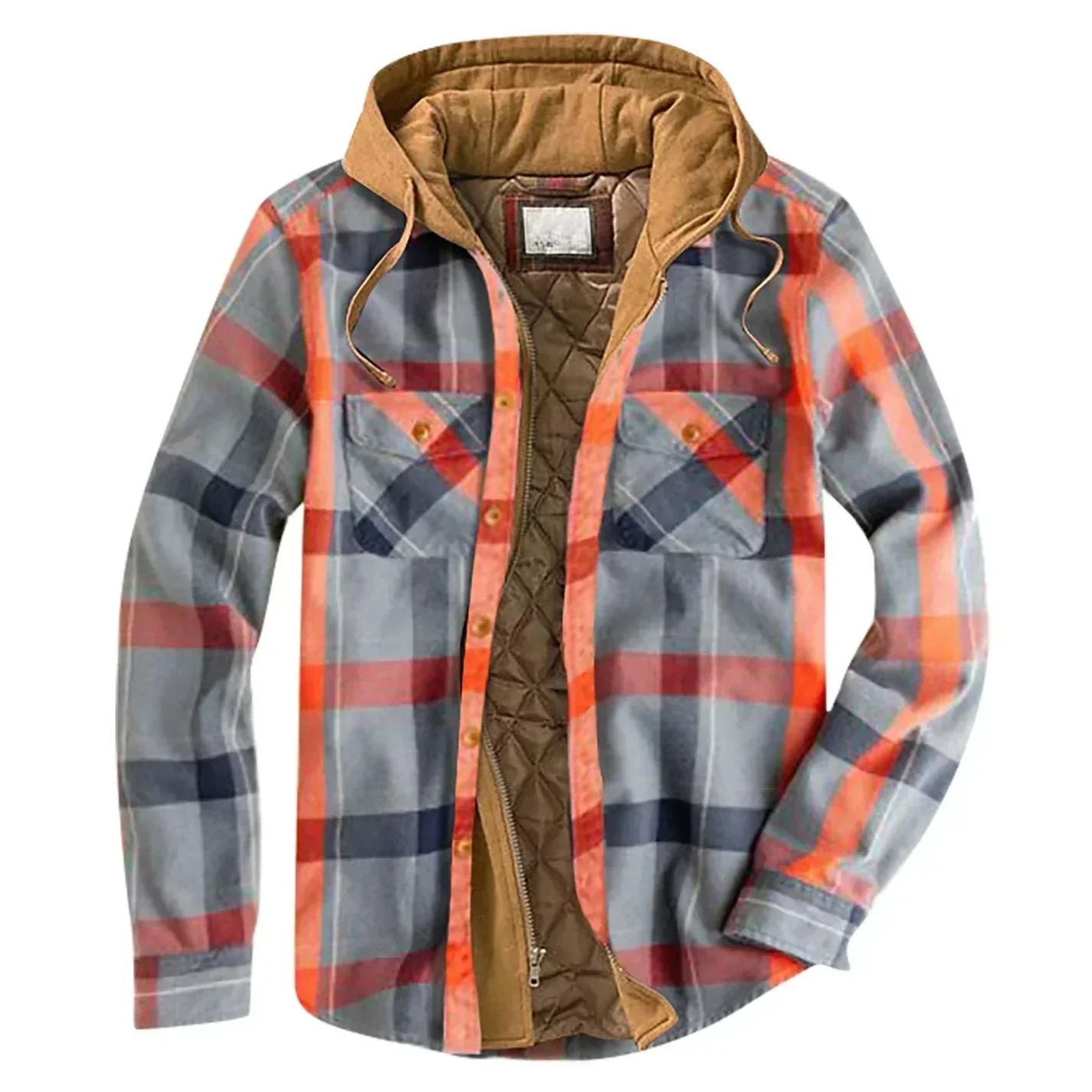 Flanel Jacket with Hood Men - Warm & Insulated