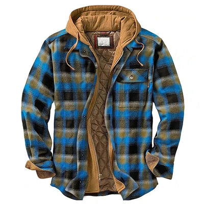 Flanel Jacket with Hood Men - Warm & Insulated