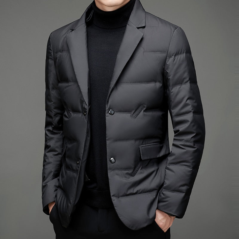 Thomas - Tailored Waterproof Puffer Blazer Jacket Men