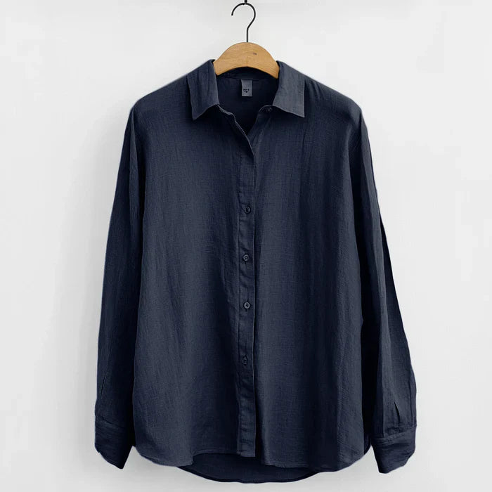 Leinenhemd Herren Minimalistisch-4