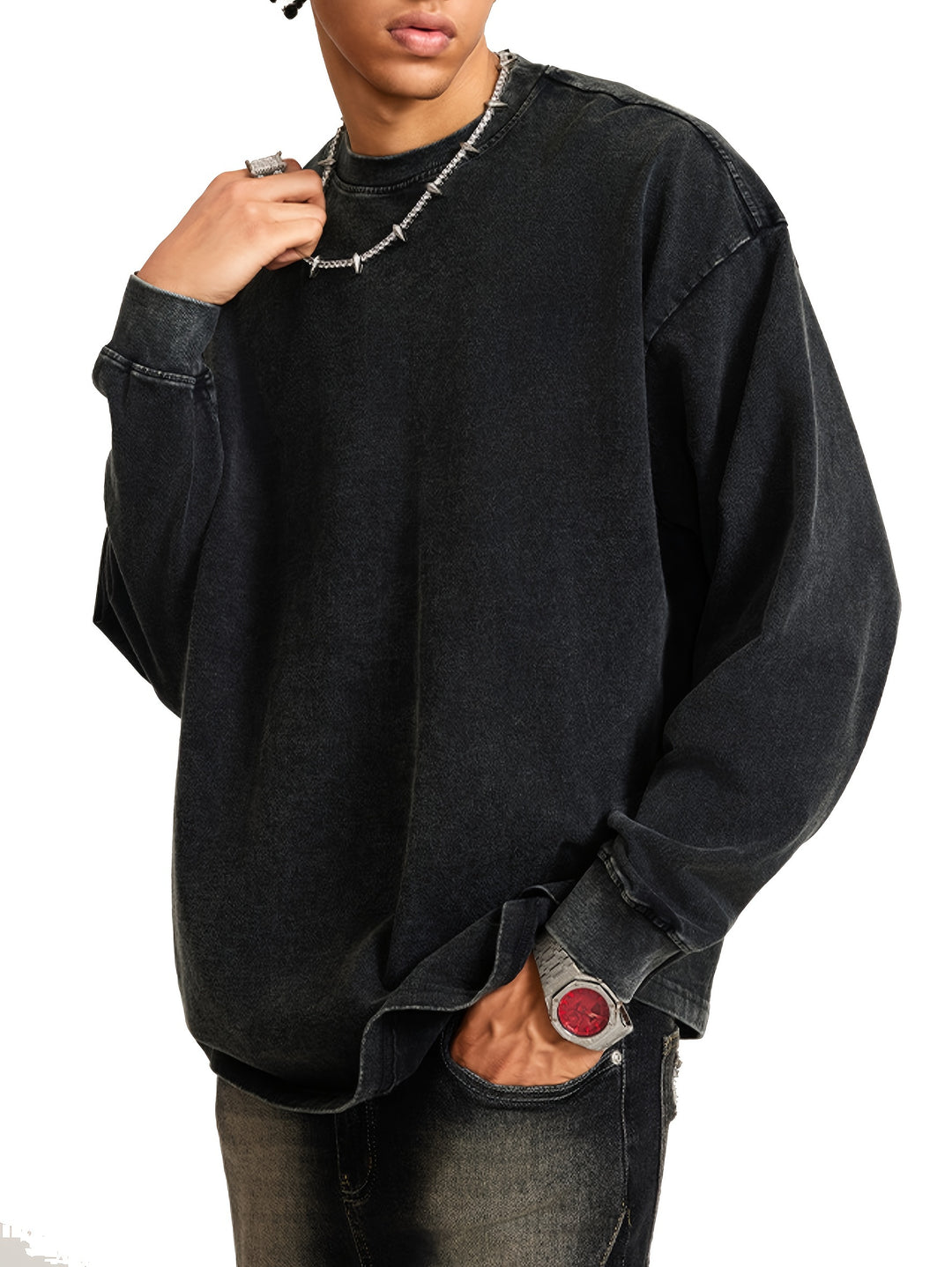 Trendy Long-Sleeve Jumper Men