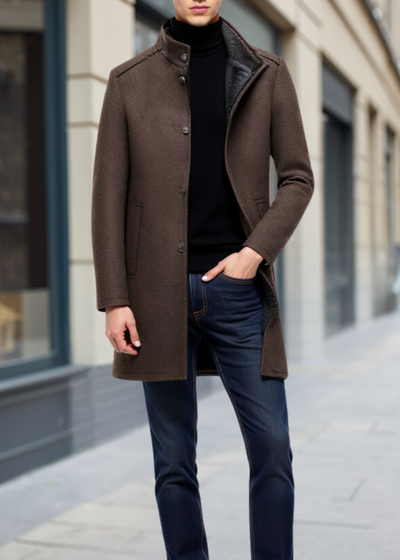 Moses - Mens Autumn Coat with Detachable Vest