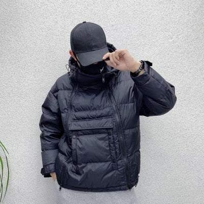 Bradley - Technical Men’s Black Hooded Puffer Jacket