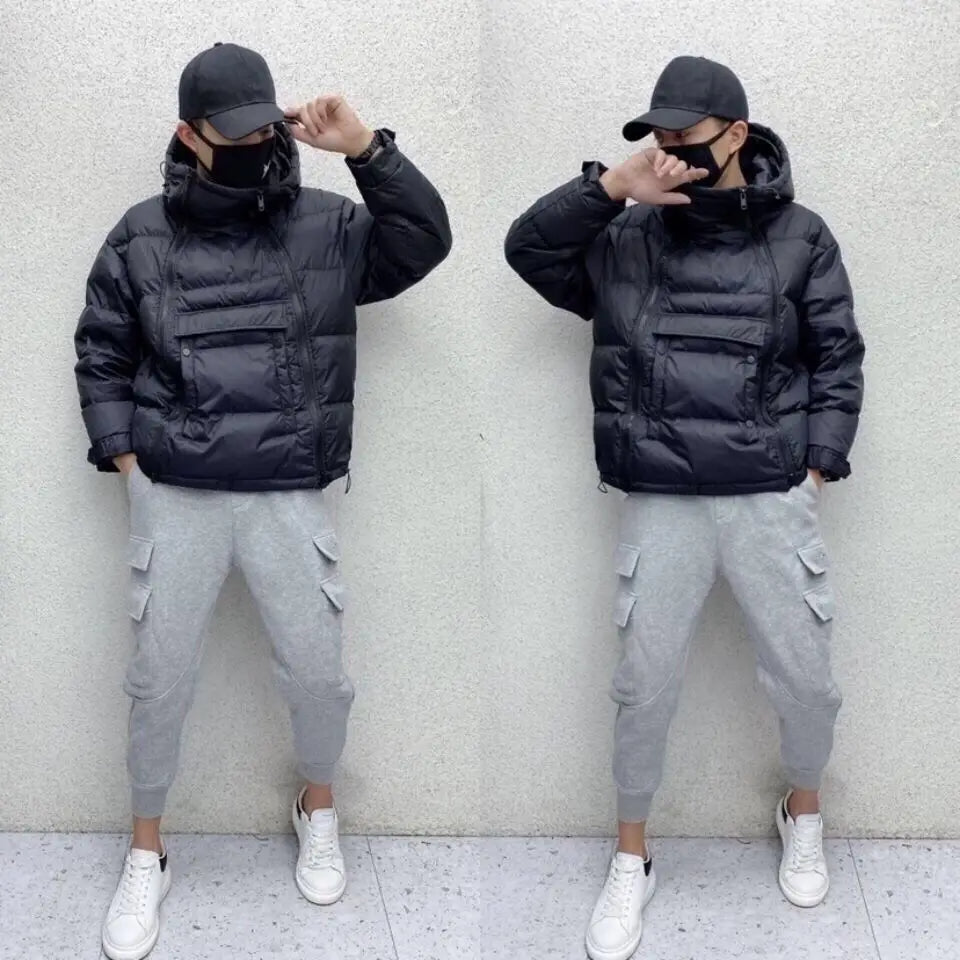 Bradley - Technical Men’s Black Hooded Puffer Jacket