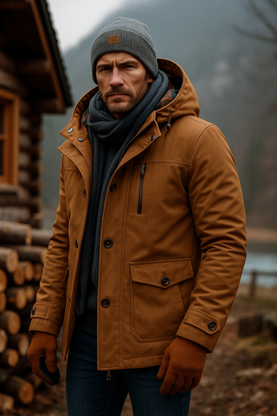 Warm Outdoor Hooded Jacket Parka Men