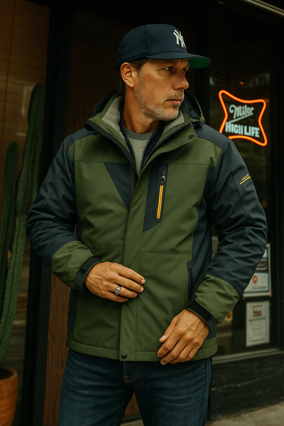 Waterproof Men's Winter Jacket Fleece Lined