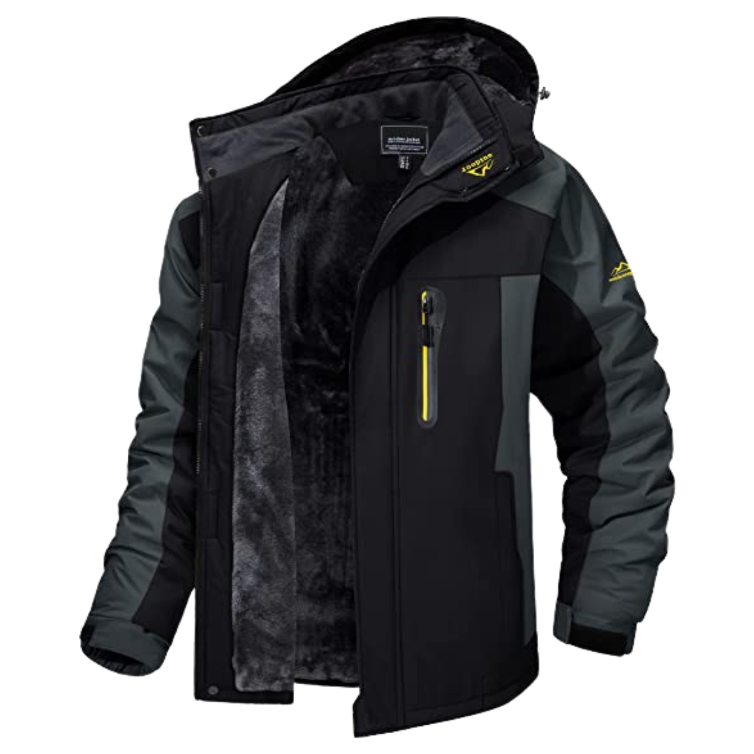 Waterproof Men's Winter Jacket Fleece Lined