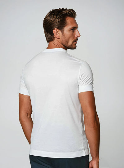 Weißes Baumwoll T-Shirt Herren